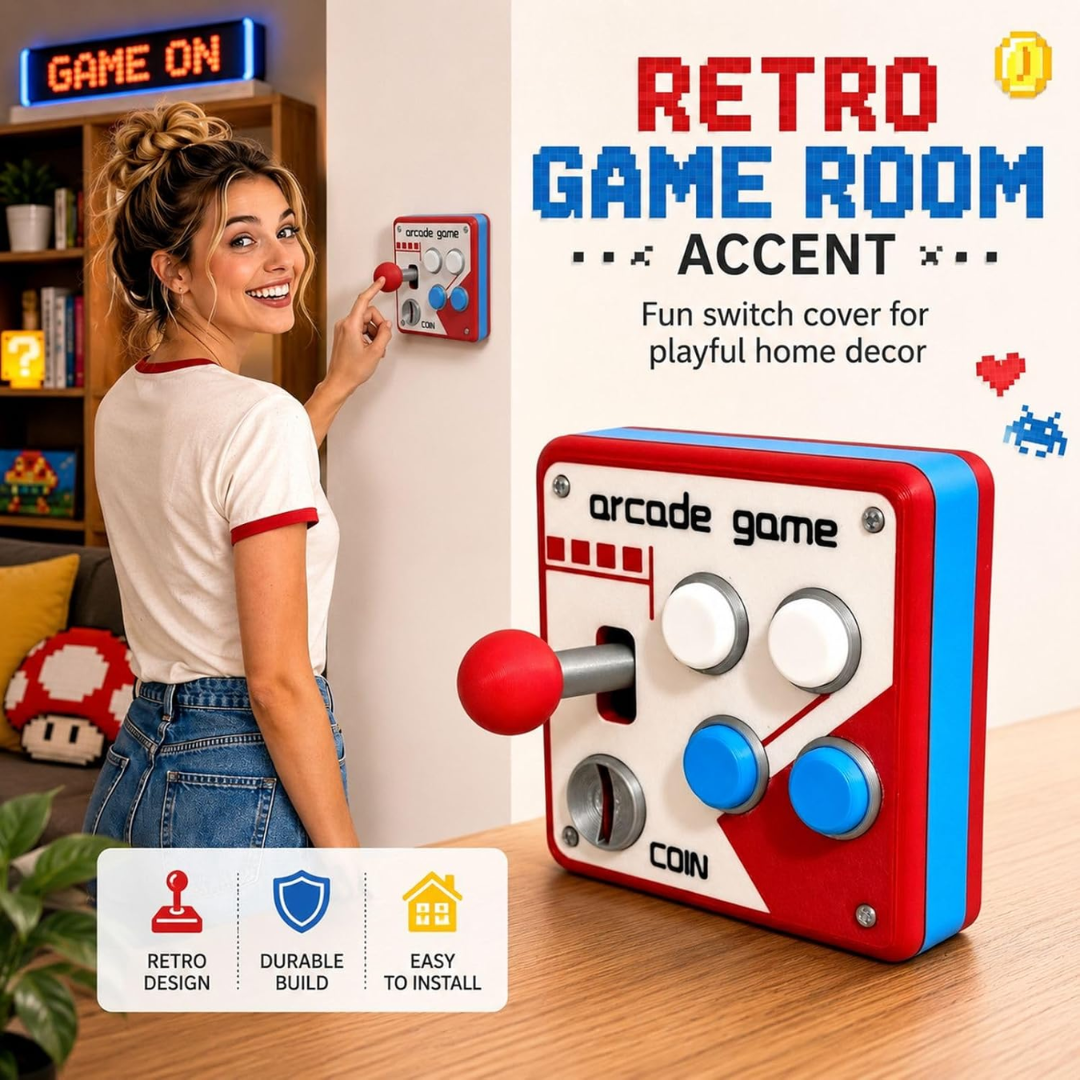 Cubierta de Interruptor de Luz Estilo Joystick Retro Arcade