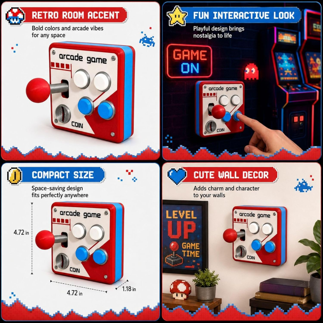 Cubierta de Interruptor de Luz Estilo Joystick Retro Arcade